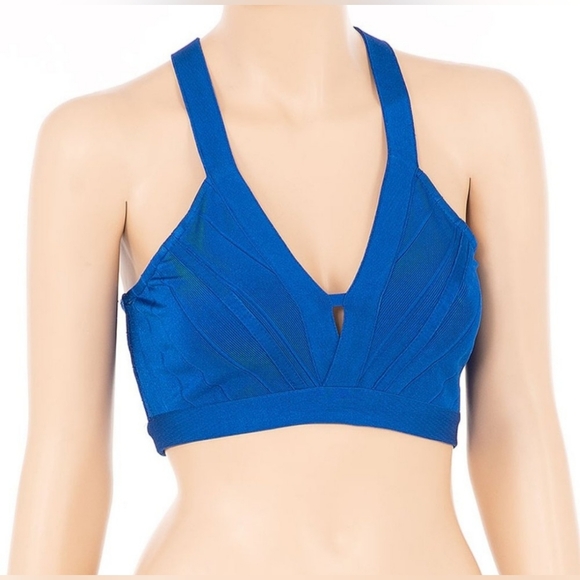 WOW Couture Cross Back Lux Bandage Bralette, Royal Blue - - Size Small - Picture 9 of 9